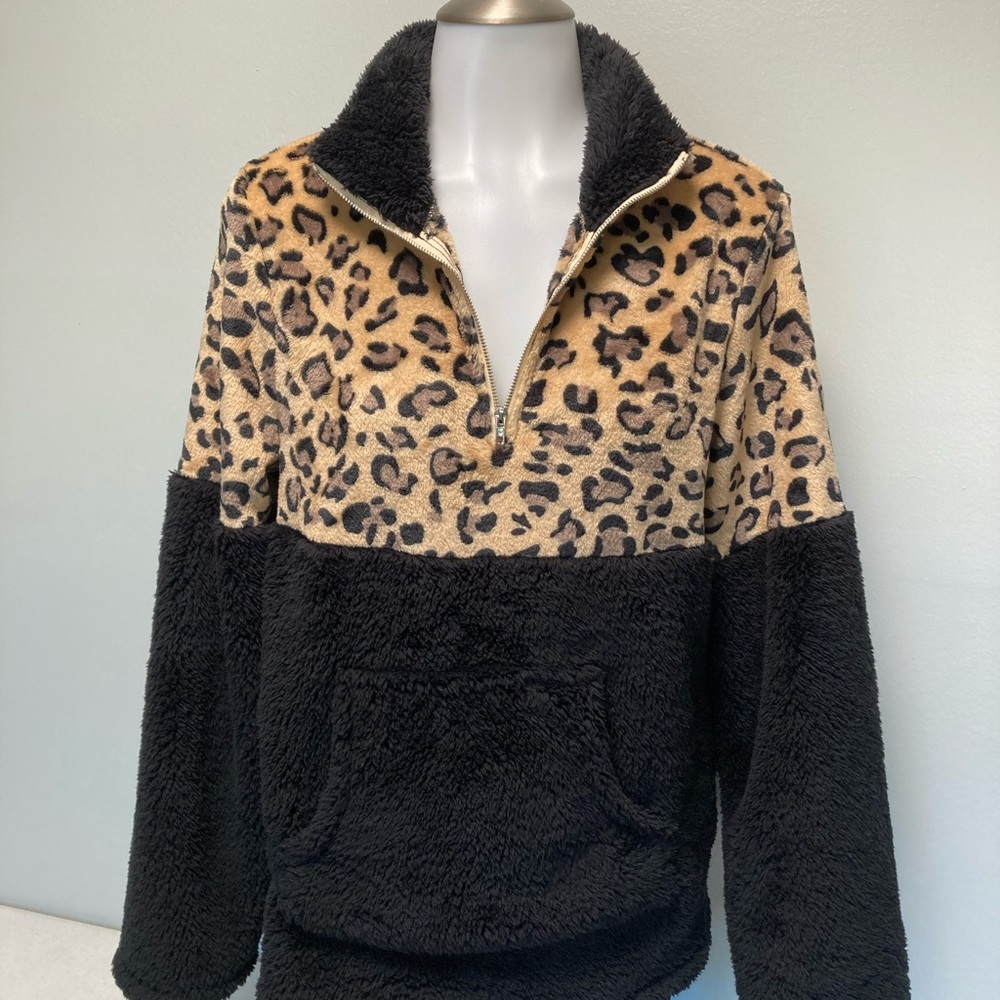 LaRos Fleece Leopard Animal Print Cozy M - Picture 2 of 7